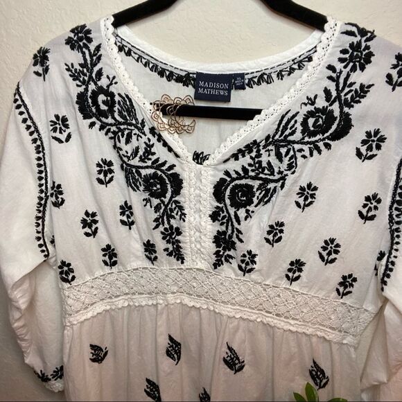 Madison Mathews Dress Sz L - Picture 2 of 6